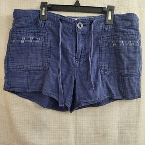 Anthropologie Sand City Shorts by Hei Hei Women's Blue Gold Pockets Size 29